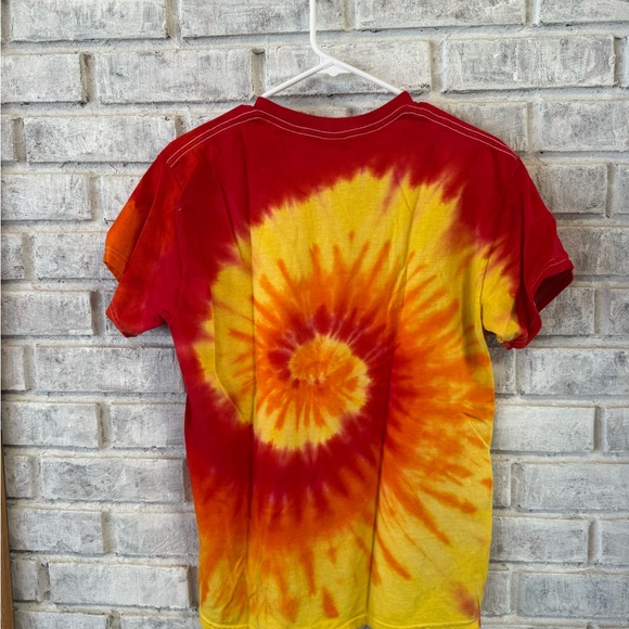 Tie-Dye 'The Jesus Music' Kids T-Shirt - Red & Yellow - Picture 4 of 4